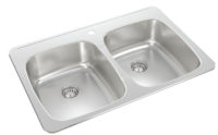 NOVANNI DOUBLE BOWL DROP IN STAINLESS STEEL